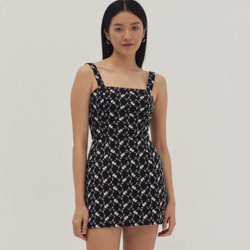 Love Bonito Felice Padded Embroidered Bustier Top and Skort